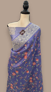 Pure Organza Chikankari Handloom Banarasi Saree - The Handlooms