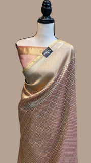 Pure Tissue Reshmi Zari Banarasi Brocade Handloom Saree - The Handlooms