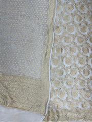 Pure Khaddi Georgette Banarasi Dress material - The Handlooms