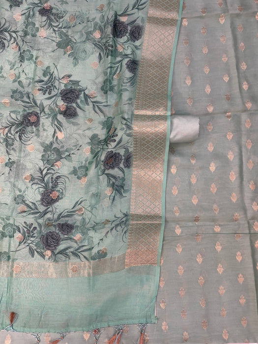 Pure Cotton Banarasi Dress material with digital Print