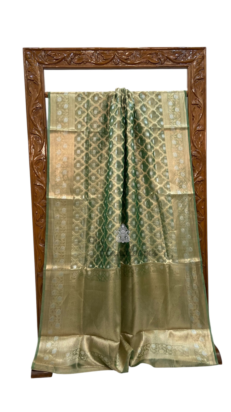 Pure Kora Tissue Silk Handloom Banarasi Saree