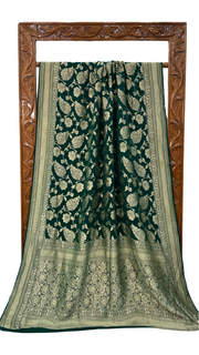 Pure Khaddi Georgette Handloom Banarasi Saree - Water zari - The Handlooms