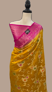 Pure Chiniya Silk Handloom Banarasi Saree - The Handlooms