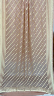 Pure Khaddi Georgette Dupatta - water zari - The Handlooms