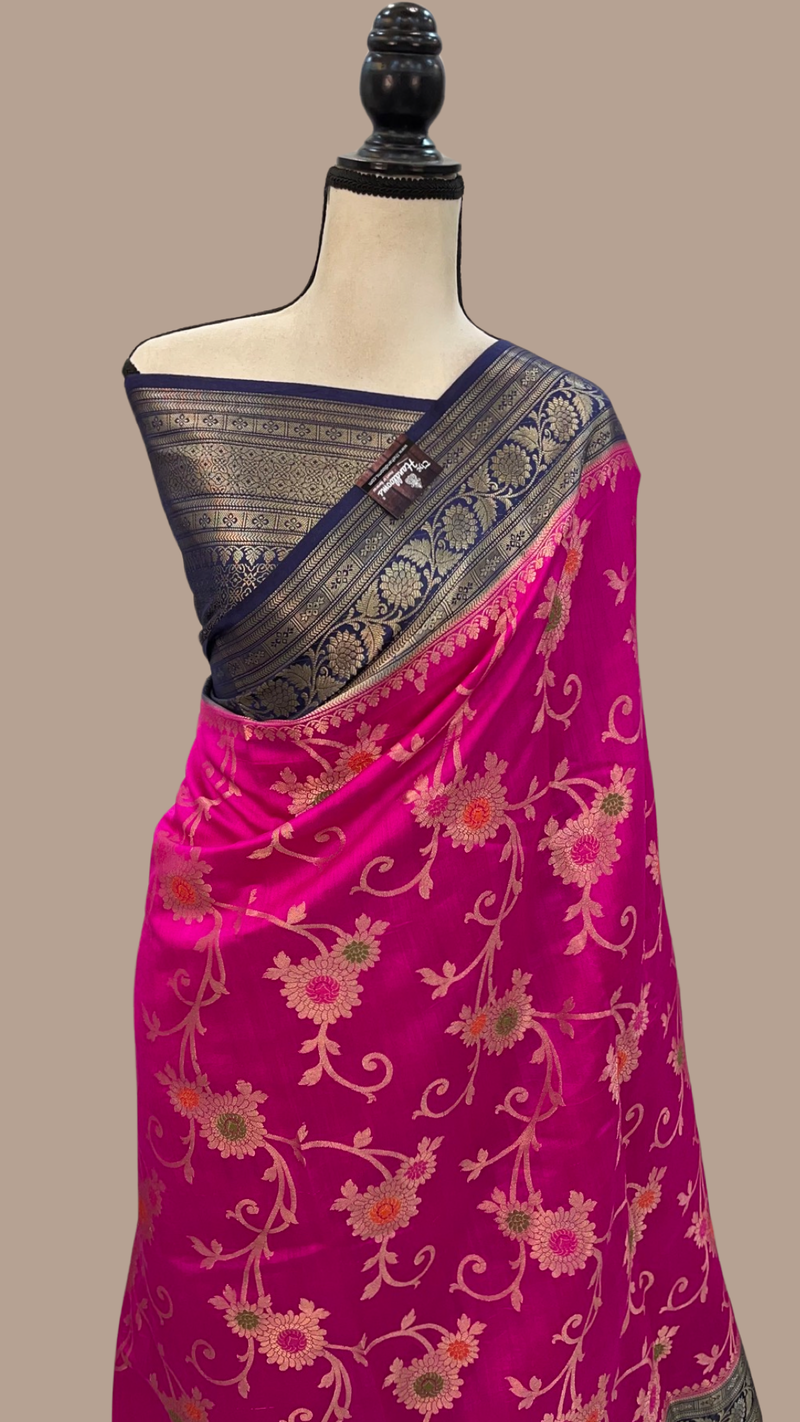 Pure Chiniya Silk Handloom Banarasi Saree - The Handlooms