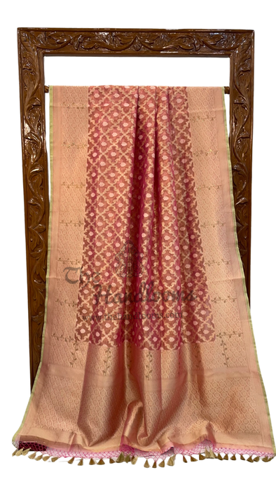 Pure Tissue Reshmi zari Banarasi Saree With Siroski Work