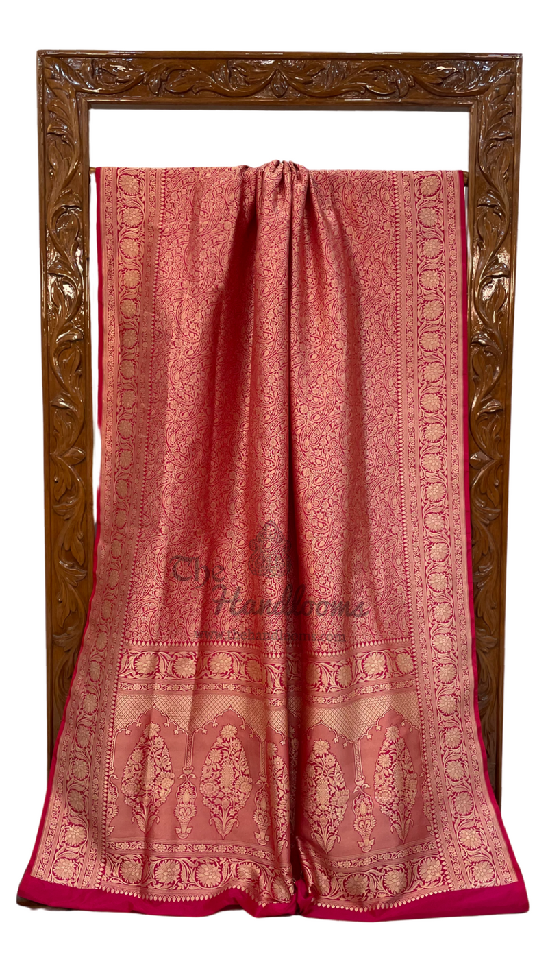 Pure Katan Silk Banarasi Handloom Saree - Tanchui Brocade - The Handlooms