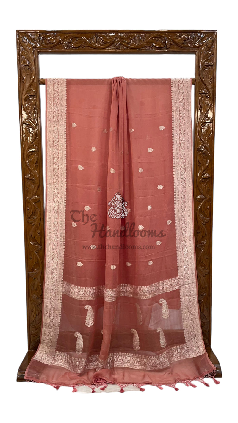 Pure Georgette Handloom Banarasi Saree - The Handlooms