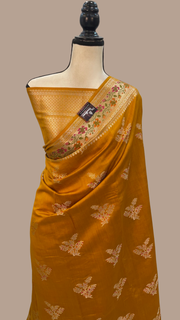 Pure Chiniya Silk Handloom Banarasi Saree - The Handlooms