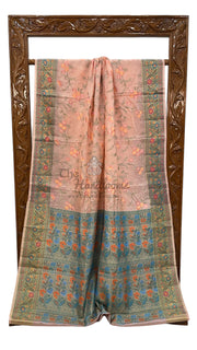 Tussar Silk Handloom Banarasi Saree With Chikankari - The Handlooms