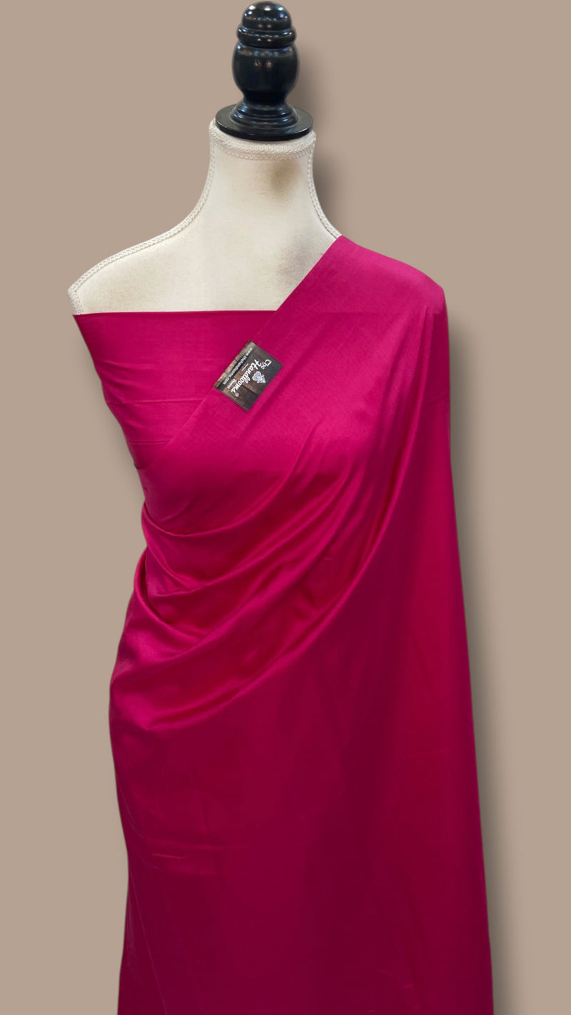 Pure Katan Silk Handloom Banarasi Saree-Plain
