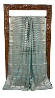 Pure Kora Tissue Crush Handloom Banarasi Saree - The Handlooms