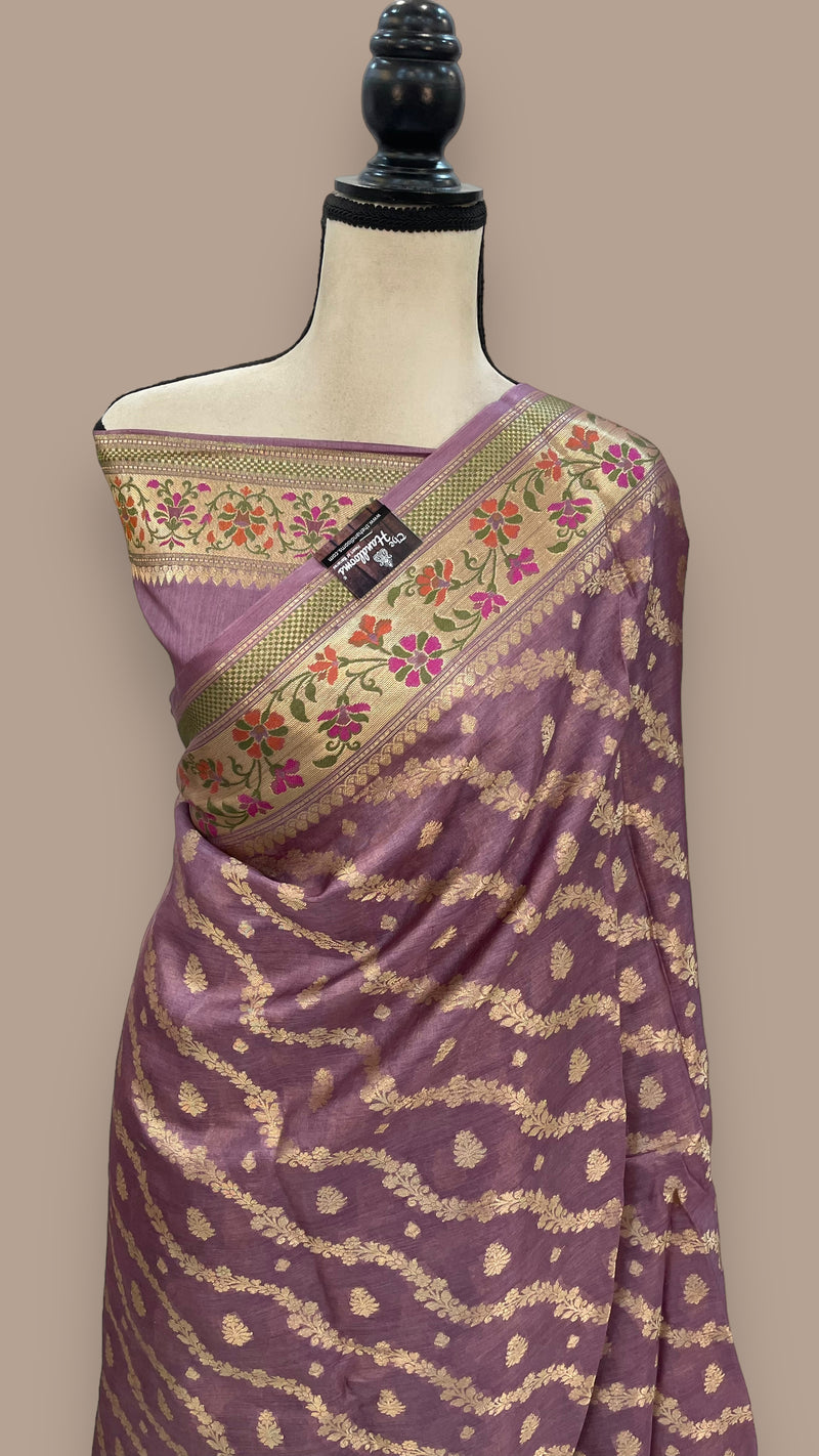 Pure Tussar Silk Handloom Banarasi Saree - The Handlooms