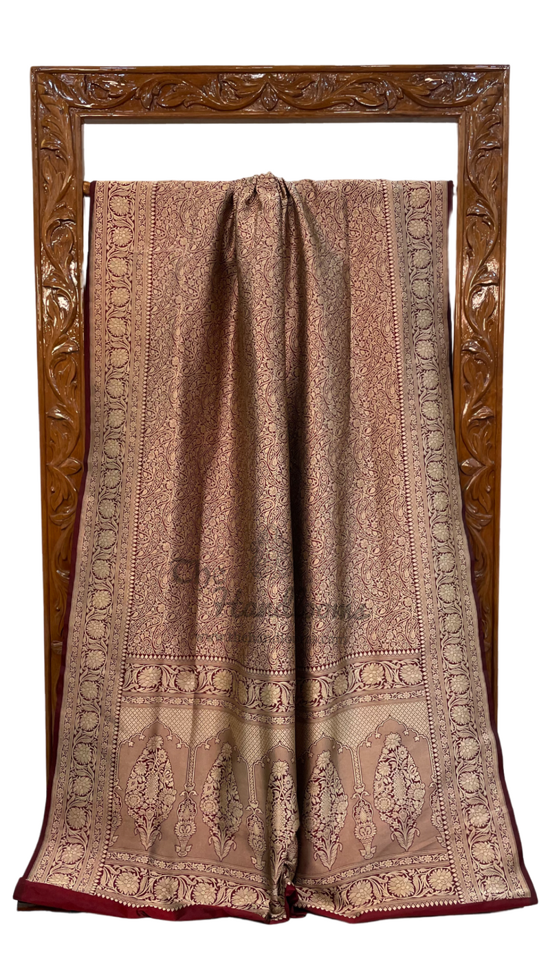 Pure Katan Silk Banarasi Handloom Saree - Tanchui Brocade - The Handlooms