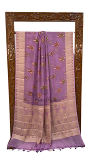 Pure Chiffon Khaddi Banarasi Saree - The Handlooms