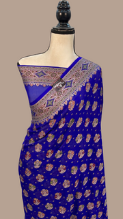 Pure Chiffon Khaddi Banarasi Saree - The Handlooms