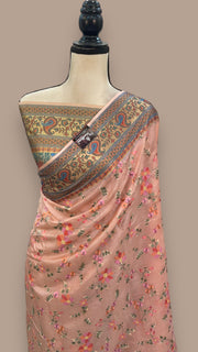 Tussar Silk Handloom Banarasi Saree With Chikankari - The Handlooms