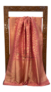 Pure Tissue Katan Silk Banarasi Handloom Saree - All over Jaal work - The Handlooms