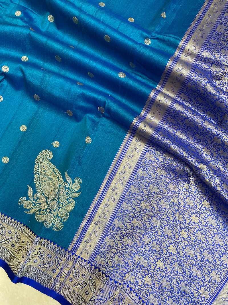 Pure Tussar Silk Handloom Banarasi Saree - The Handlooms