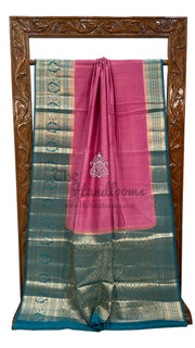 Pure Chiniya Silk Khaddi Handloom Banarasi Saree - The Handlooms