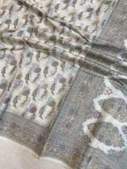 Pure Butter Crepe Banarasi Saree - The Handlooms