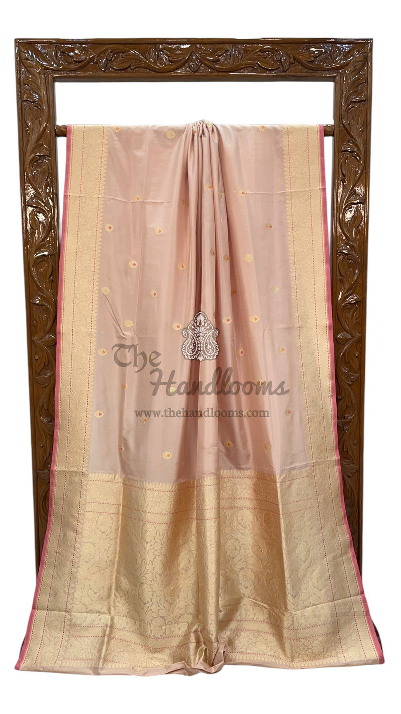 Pure Katan Silk Banarasi Handloom Saree - All over Kadua motifs With Meenakari - The Handlooms