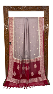 Pure Georgette Handloom Banarasi Saree - The Handlooms