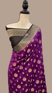 Pure Chiniya Silk Handloom Banarasi Saree - The Handlooms