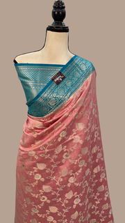 Pure Chiniya Silk Handloom Banarasi Saree - The Handlooms