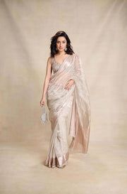 Shraddha kapoor's Pure Kora Tissue Handloom Banarasi Saree - The Handlooms
