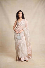 Shraddha kapoor's Pure Kora Tissue Handloom Banarasi Saree - The Handlooms
