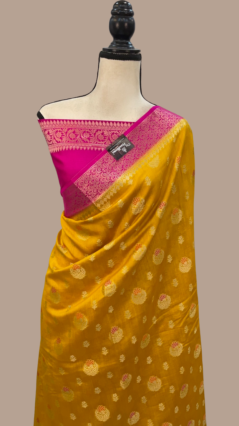 Pure Chiniya Silk Handloom Banarasi Saree - The Handlooms