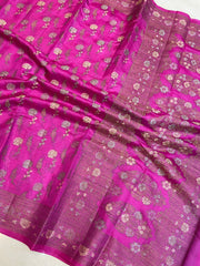 Pure Butter Crepe Banarasi Saree - The Handlooms