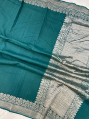 Moonga Georgette Handloom Banarasi Saree - The Handlooms