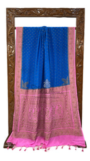 Khaddi Crepe Georgette Banarasi Saree -  Antique zari - The Handlooms