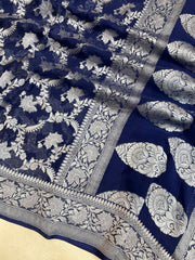 Pure Khaddi Georgette Banarasi Saree - The Handlooms