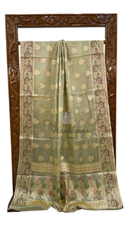 Pure Tussar Silk Handloom Banarasi Saree - The Handlooms