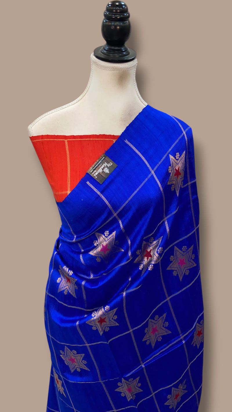 Pure Raw Silk Handloom Banarasi Saree