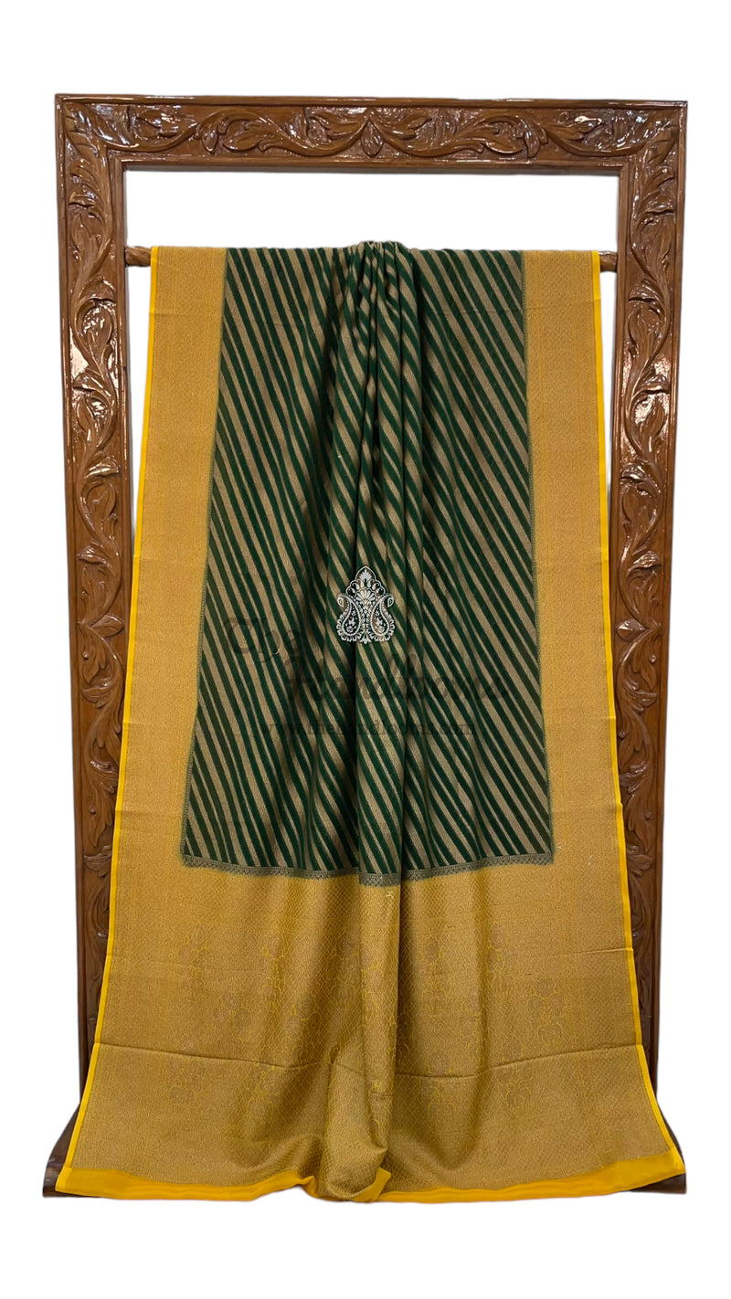 Khaddi Georgette Handloom Banarasi Saree -  Antique zari - The Handlooms