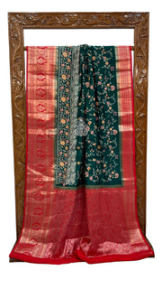 Pure Chiniya Silk Handloom Banarasi Saree with Chikankari - The Handlooms