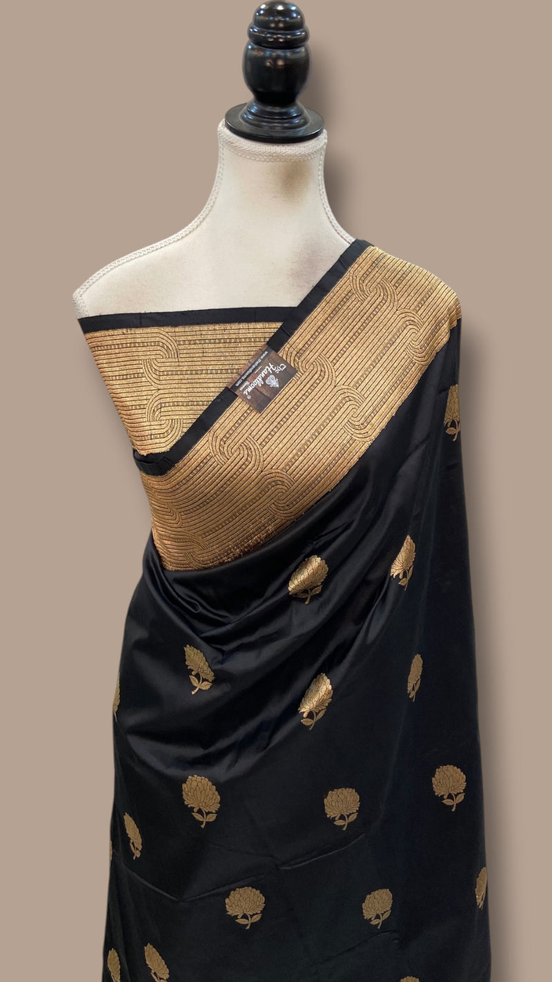 Pure Katan Silk Banarasi Handloom Saree - All Over Kadua Motifs