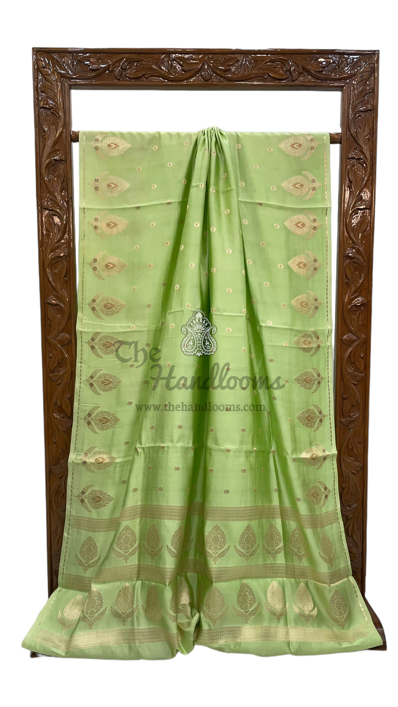 Pure Mango Silk Banarasi Handloom Saree - The Handlooms
