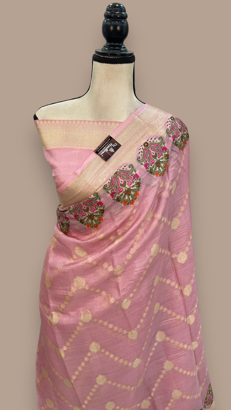Pure Tussar Silk Handloom Banarasi Saree - The Handlooms