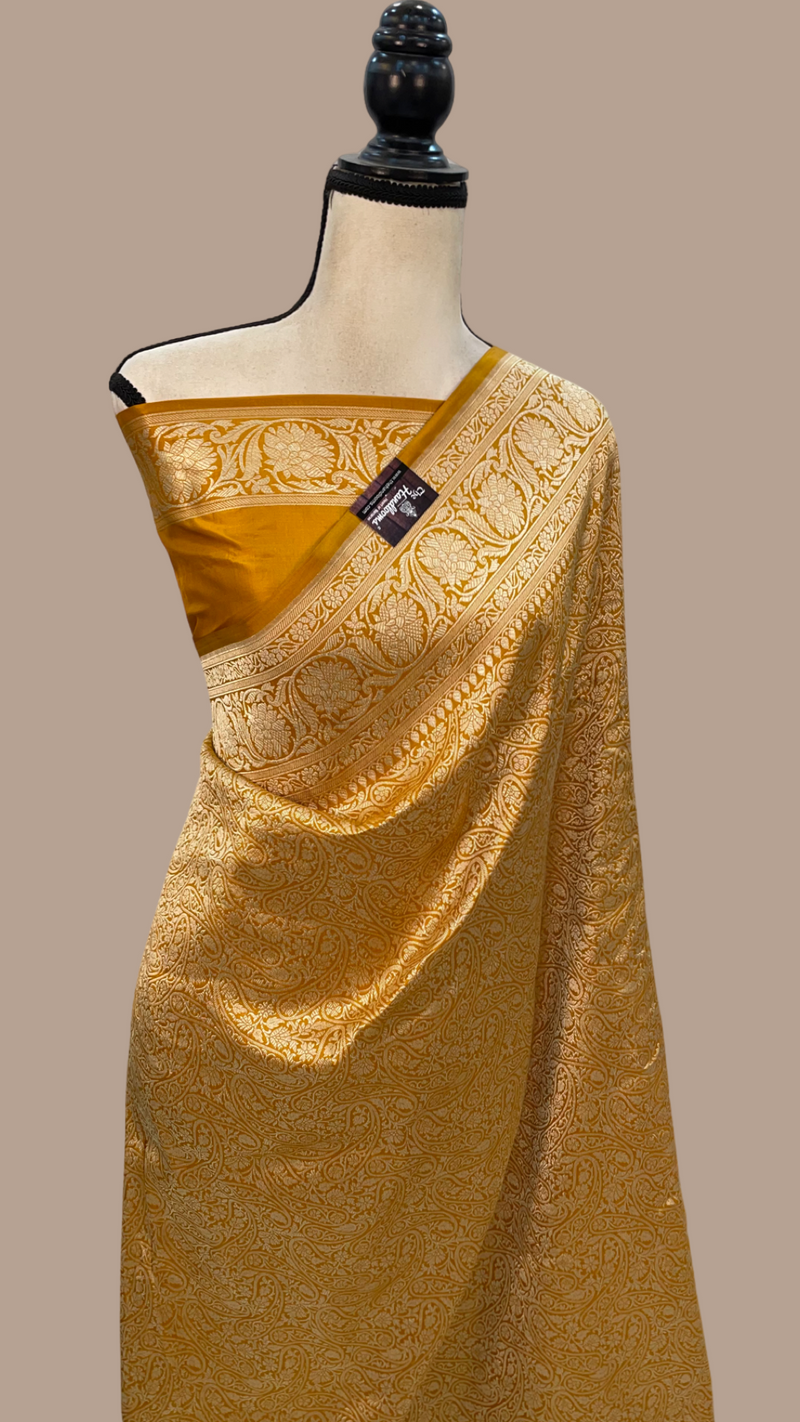 Pure Katan Silk Banarasi Handloom Saree - Tanchui Brocade - The Handlooms