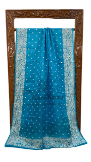 Tussar Silk Handloom Banarasi Saree With Chikankari - The Handlooms