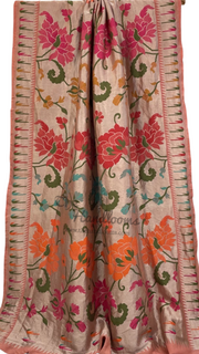 Pure Tussar Georgette Brocade Handloom Banarasi Saree - The Handlooms