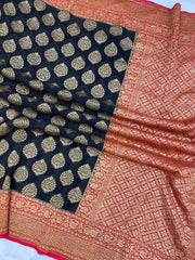 Khaddi Georgette Banarasi Saree -  Antique zari - The Handlooms