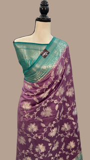 Pure Chiniya Silk Handloom Banarasi Saree - The Handlooms