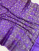 Purple Pure Butter Crepe Banarasi Saree - The Handlooms
