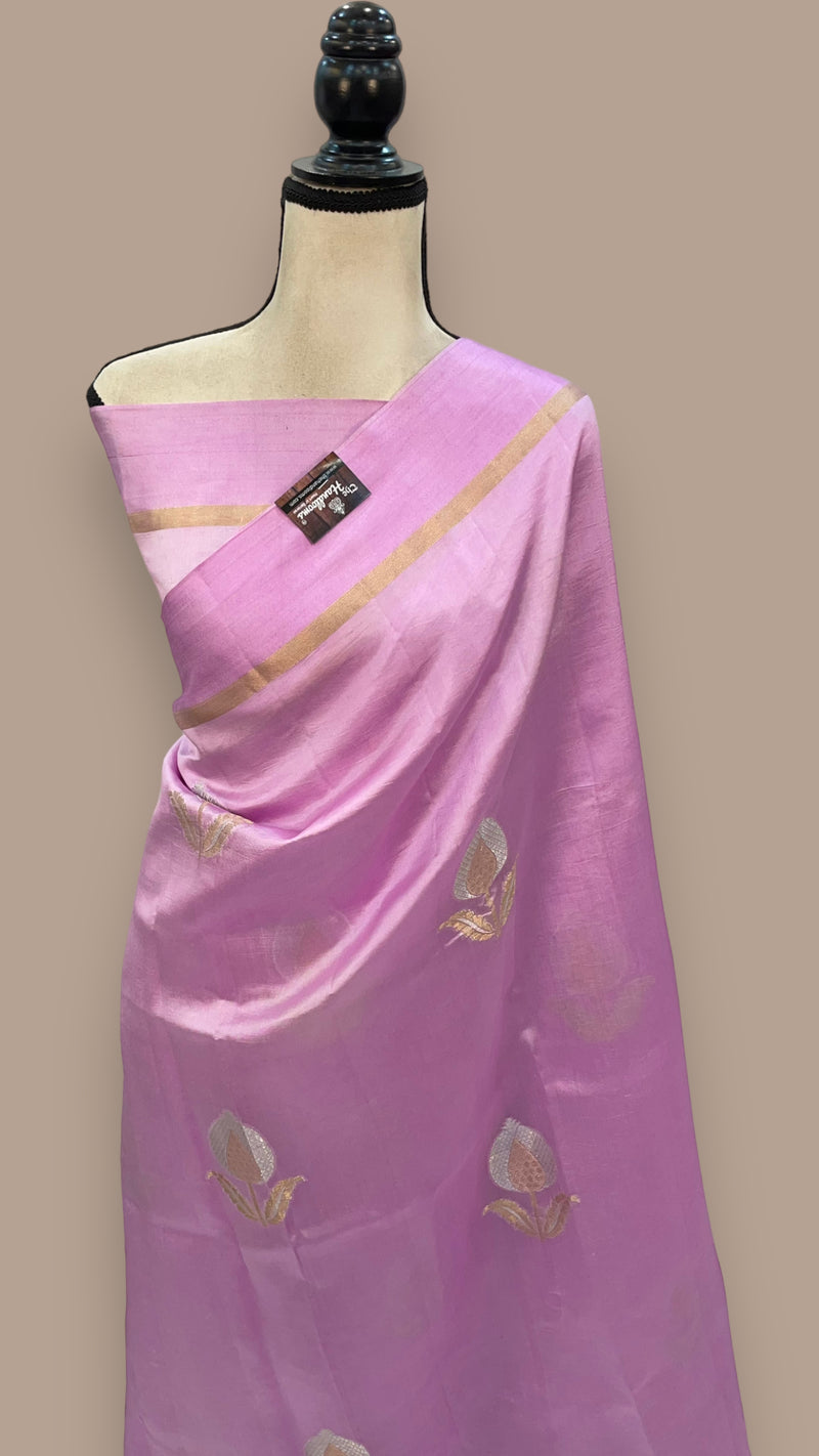 Pure Mango Silk Banarasi Handloom Saree - The Handlooms